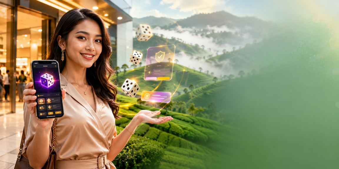 Permainan dadu bergaya Melayu Malaysia dalam suasana kasino meja yang meriah di platform p07